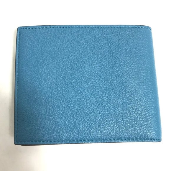 GUCCI logo Wallet Compact wallet Folded wallet Leather blue - Picture 2 of 7